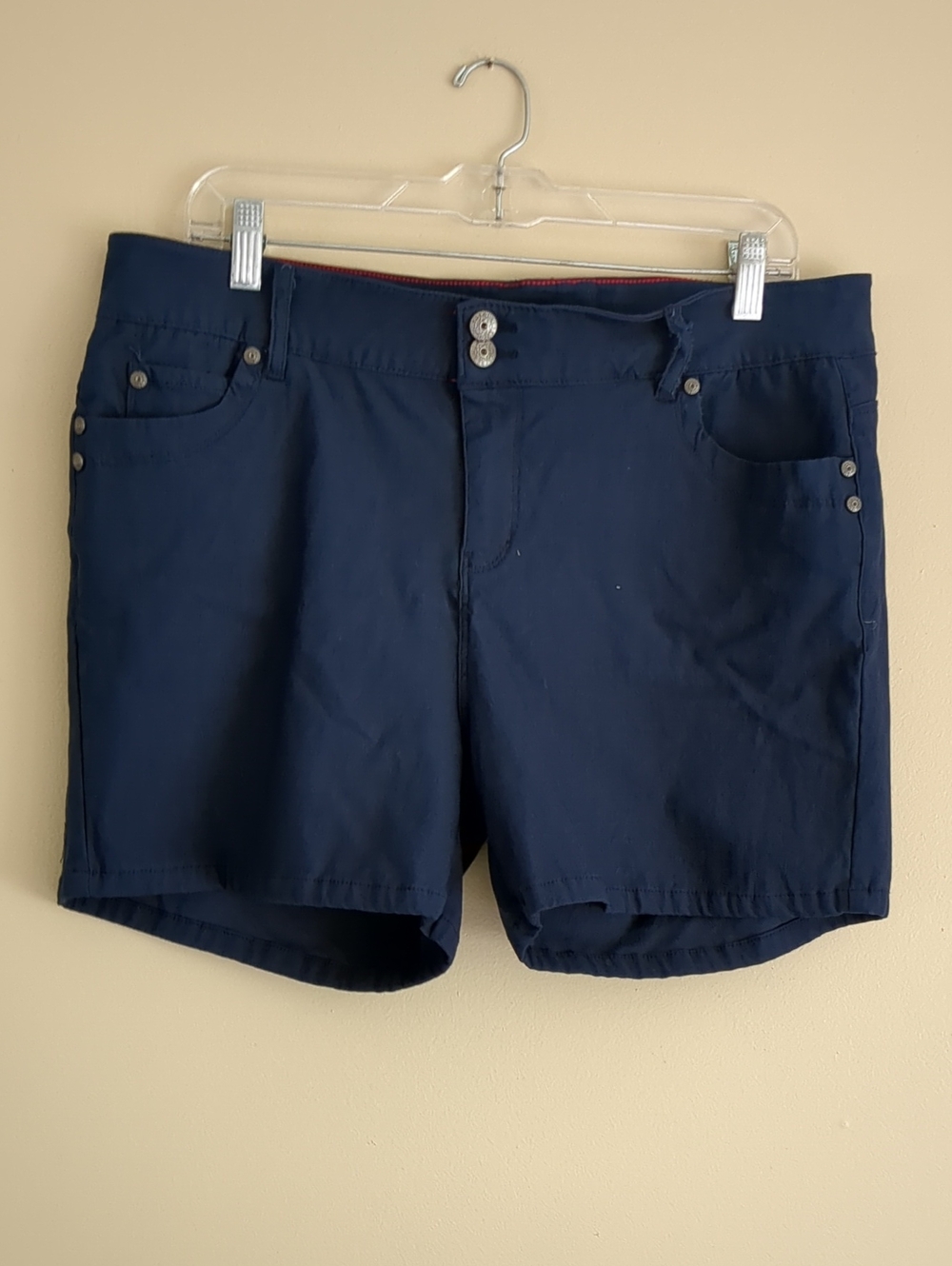 18W Sabrina Lauren Blue Stretch Shorts